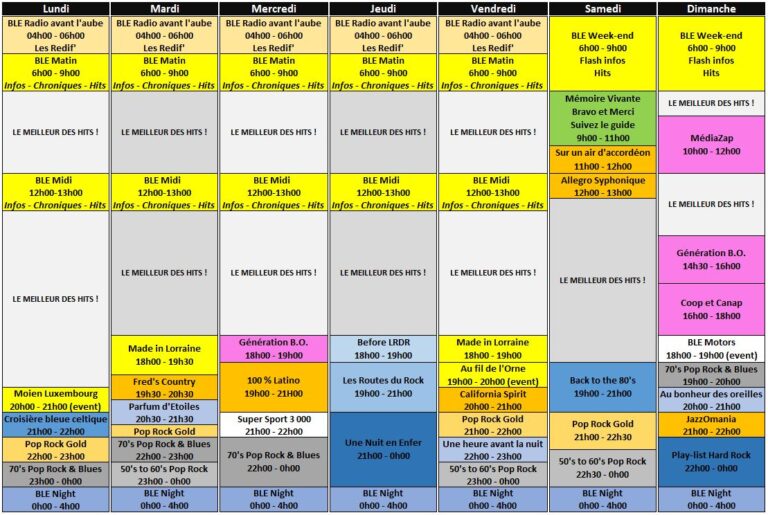 Découvrez la grille de la saison 2026-2027 de BLE Radio