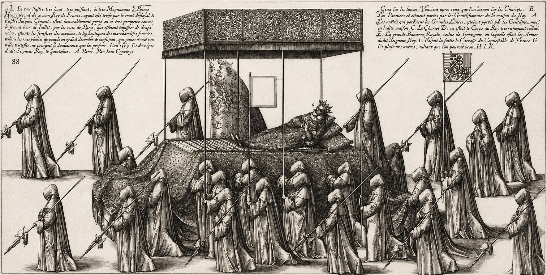 Gravures de la Pompe funèbre de Charles III de Lorraine